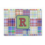 Blue Madras Plaid Print 4' x 6' Indoor Area Rug (Personalized)