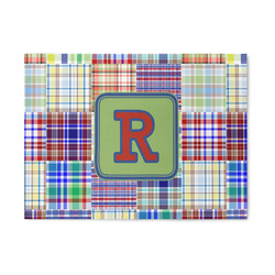 Blue Madras Plaid Print 5' x 7' Indoor Area Rug (Personalized)