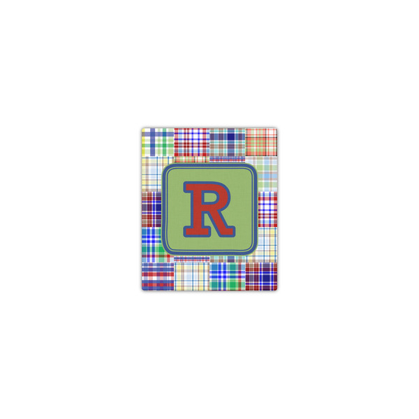 Custom Blue Madras Plaid Print Canvas Print - 8x10 (Personalized)