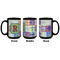 Blue Madras Plaid Print Coffee Mug - 15 oz - Black APPROVAL