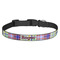 Blue Madras Plaid Print Dog Collar - Medium - Front