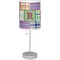 Blue Madras Plaid Print Drum Lampshade with base included