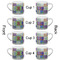 Blue Madras Plaid Print Espresso Cup - 6oz (Double Shot Set of 4) APPROVAL