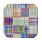 Blue Madras Plaid Print Face Cloth-Rounded Corners