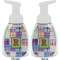 Blue Madras Plaid Print Foam Soap Bottle Approval - White