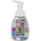 Blue Madras Plaid Print Foam Soap Bottle - White