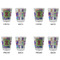 Blue Madras Plaid Print Glass Shot Glass - Standard - Set of 4 - APPROVAL