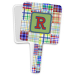 Blue Madras Plaid Print Hand Mirror (Personalized)