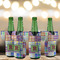 Blue Madras Plaid Print Jersey Bottle Cooler - Set of 4 - LIFESTYLE