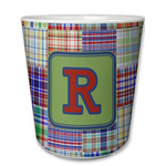 Blue Madras Plaid Print Plastic Tumbler 6oz (Personalized)