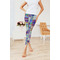 Blue Madras Plaid Print Ladies Leggings - LIFESTYLE 2