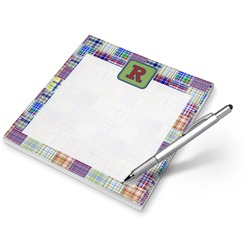 Blue Madras Plaid Print Notepad (Personalized)