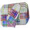 Blue Madras Plaid Print Octagon Placemat - Double Print Set of 4 (MAIN)