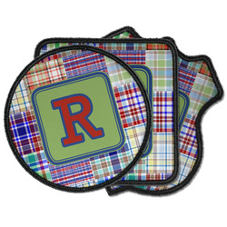 Blue Madras Plaid Print Iron on Patches (Personalized)