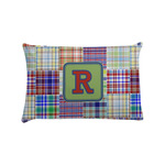 Blue Madras Plaid Print Pillow Case - Standard (Personalized)