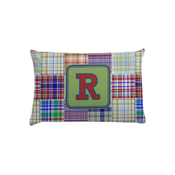Blue Madras Plaid Print Pillow Case - Toddler (Personalized)