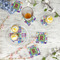 Blue Madras Plaid Print Plastic Party Appetizer & Dessert Plates - In Context