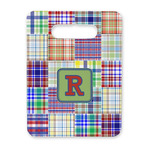 Blue Madras Plaid Print Rectangular Trivet with Handle (Personalized)