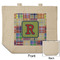 Blue Madras Plaid Print Reusable Cotton Grocery Bag - Front & Back View