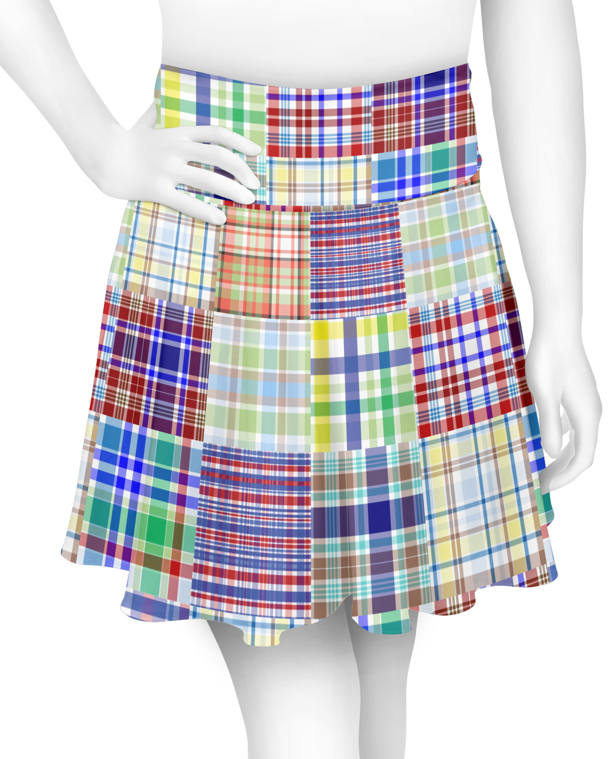 Plaid skater 2024 skirt blue