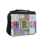 Blue Madras Plaid Print Toiletry Bag - Small (Personalized)