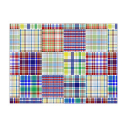 Blue Madras Plaid Print Large Tissue Papers Sheets - Heavyweight