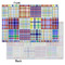 Blue Madras Plaid Print Tissue Paper - Heavyweight - Small - Front & Back