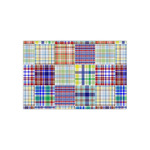 Blue Madras Plaid Print Small Tissue Papers Sheets - Heavyweight