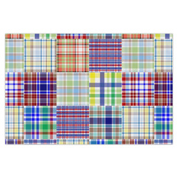 Blue Madras Plaid Print X-Large Tissue Papers Sheets - Heavyweight
