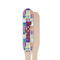 Blue Madras Plaid Print Wooden Food Pick - Paddle - Single Sided - Front & Back