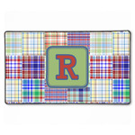 Blue Madras Plaid Print XXL Gaming Mouse Pad - 24" x 14" (Personalized)