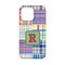 Blue Madras Plaid Print iPhone 13 Mini Case - Back