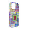 Blue Madras Plaid Print iPhone 13 Pro Case - Angle