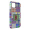 Blue Madras Plaid Print iPhone 14 Plus Tough Case - Angle