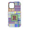 Blue Madras Plaid Print iPhone 15 Pro Tough Case - Back