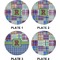 Blue Madras Plaid Set of Appetizer / Dessert Plates (Approval)