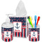 Nautical Anchors & Stripes Bathroom Accessories Set (Personalized)