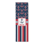 Nautical Anchors & Stripes Runner Rug - 2.5'x8' w/ Name or Text