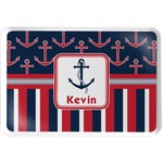 Nautical Anchors & Stripes Serving Tray (Personalized)