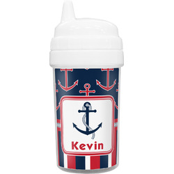 Nautical Anchors & Stripes Sippy Cup (Personalized)