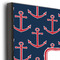 Nautical Anchors & Stripes 11x14 Wood Print - Closeup