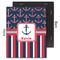 Nautical Anchors & Stripes 11x14 Wood Print - Front & Back View