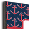 Nautical Anchors & Stripes 12x12 Wood Print - Closeup