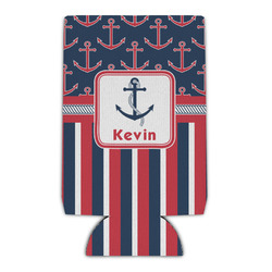 Nautical Anchors & Stripes Can Cooler (Personalized)