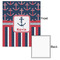 Nautical Anchors & Stripes 20x24 - Matte Poster - Front & Back