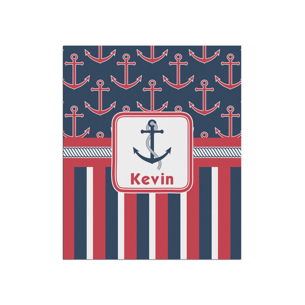 Custom Nautical Anchors & Stripes Poster - Matte - 20x24 (Personalized)