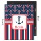 Nautical Anchors & Stripes 20x24 Wood Print - Front & Back View