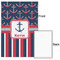 Nautical Anchors & Stripes 20x30 - Matte Poster - Front & Back