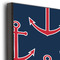 Nautical Anchors & Stripes 20x30 Wood Print - Closeup