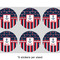 Nautical Anchors & Stripes 3" Multipurpose Round Labels - Sheet